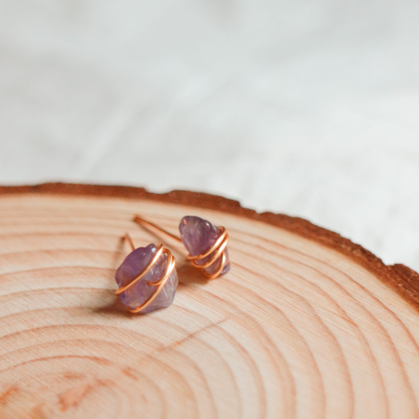Amethyst Stud Earrings