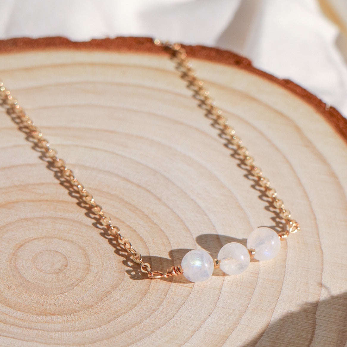 Moonstone Bar Necklace