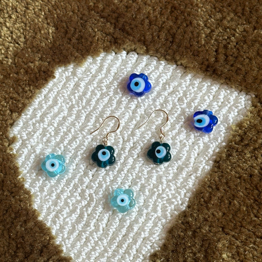 Glass Evil Eye Earrings