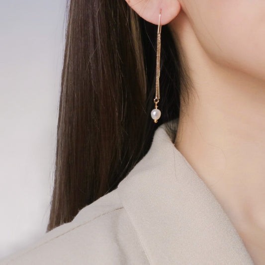 Pearl Threader Earrings