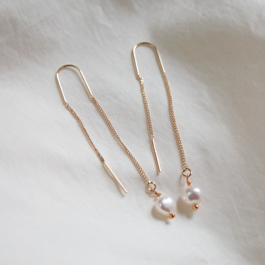 Pearl Threader Earrings