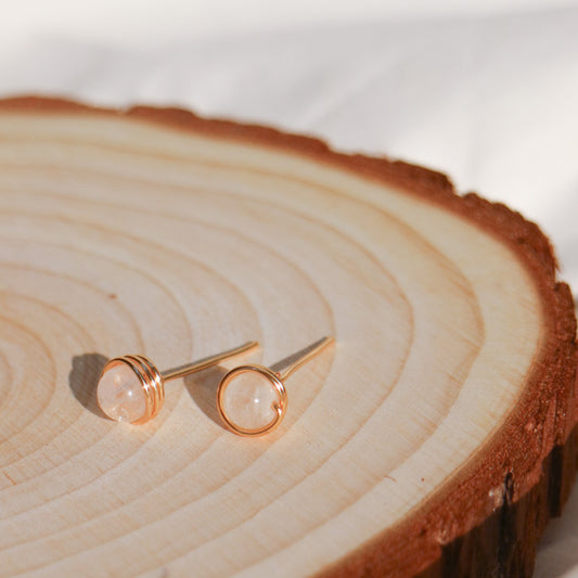 Moonstone Stud Earrings