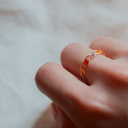 Snow White Braided Ring