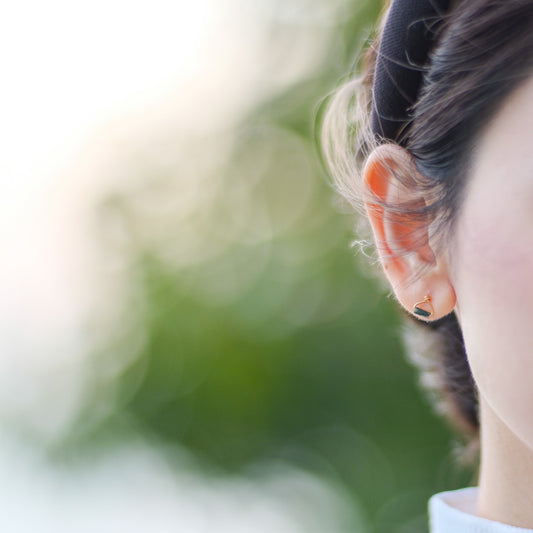 Jade Triangle Earrings