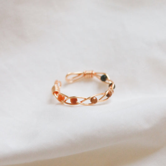 Tiger's Eye Braided Ring