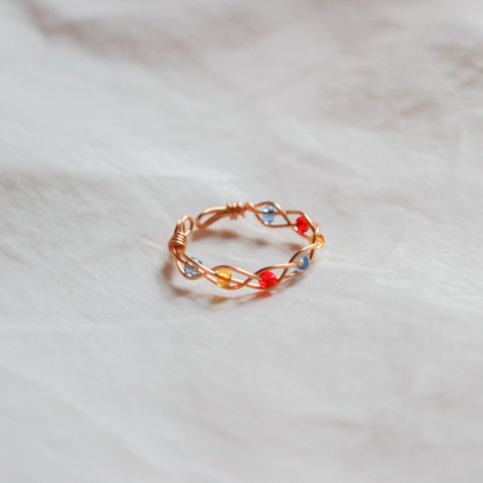 Snow White Braided Ring