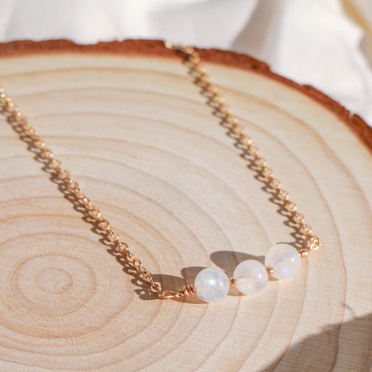 Moonstone Bar Necklace
